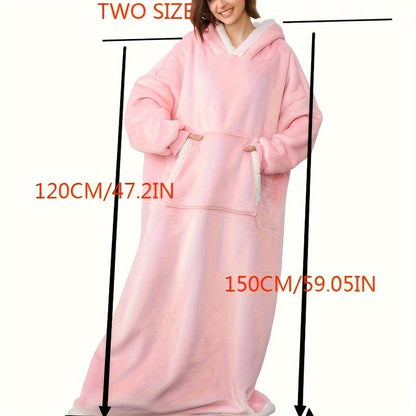 NNETM Oversized Hooded Fleece Blanket for Adults